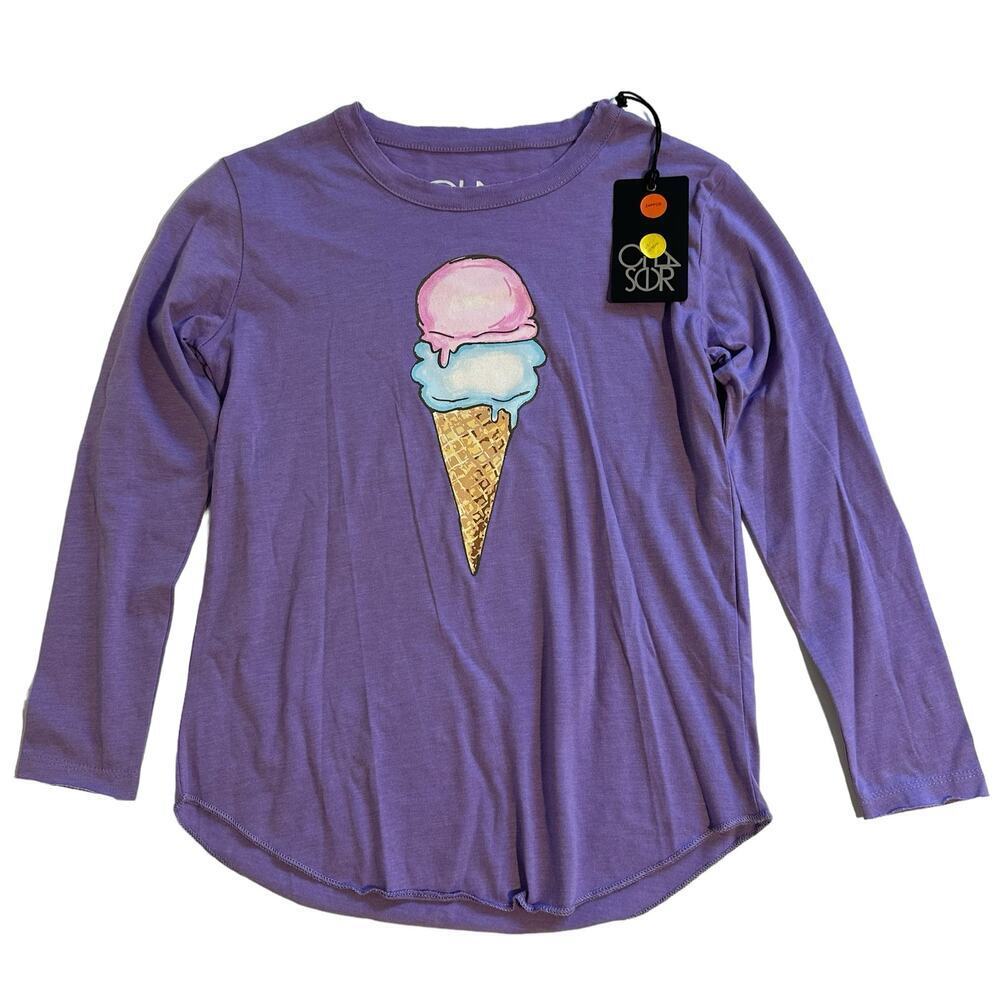 NWT Chasor Girl's Ice Cream Cone Long-Sleeve Tee Size 10